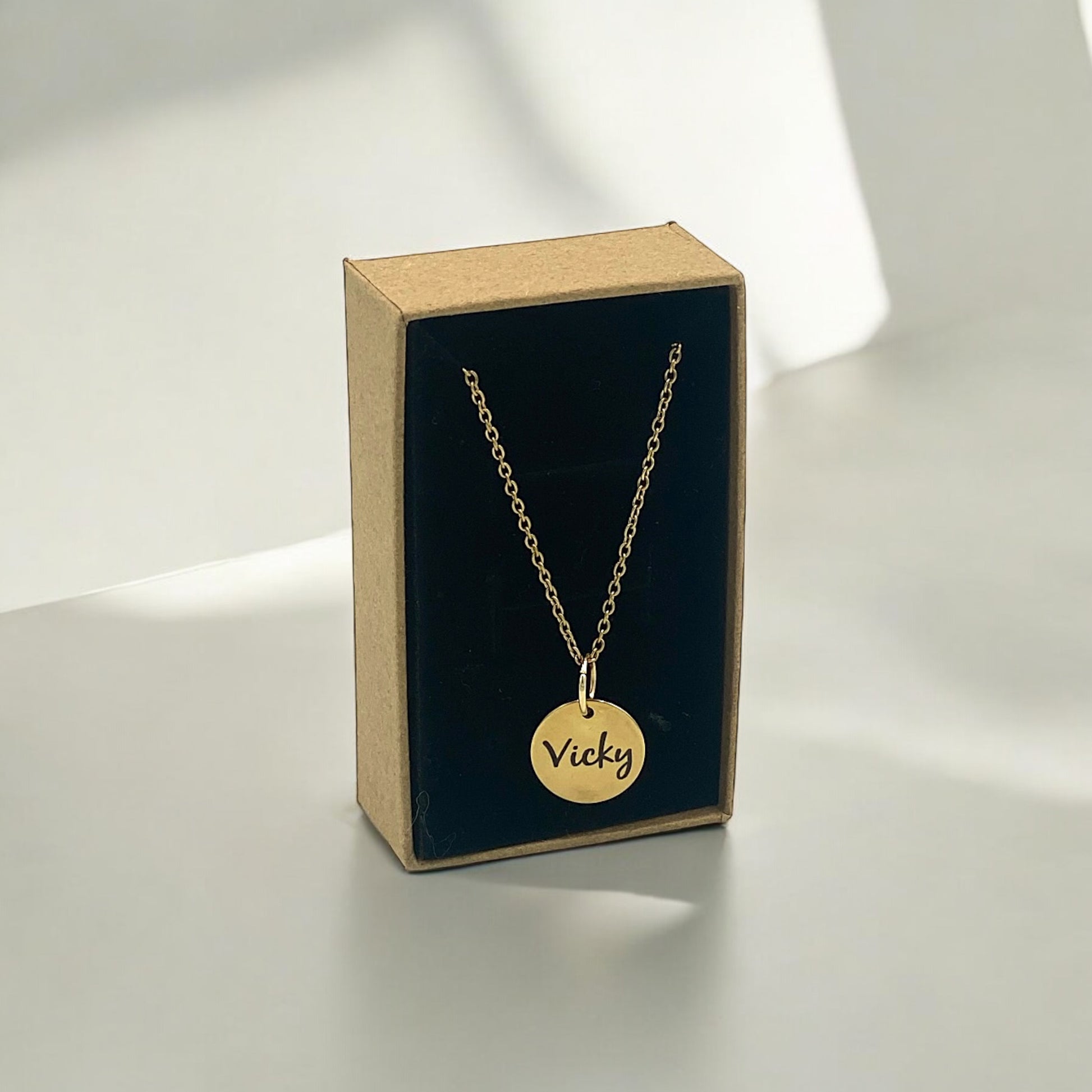 Small Stainless Steel Gold Necklace - Hall Cottage Company